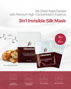 DESEMBRE 3-in-1 Invisible Silk Mask III (30 ml x 10 Sheets) - image 2