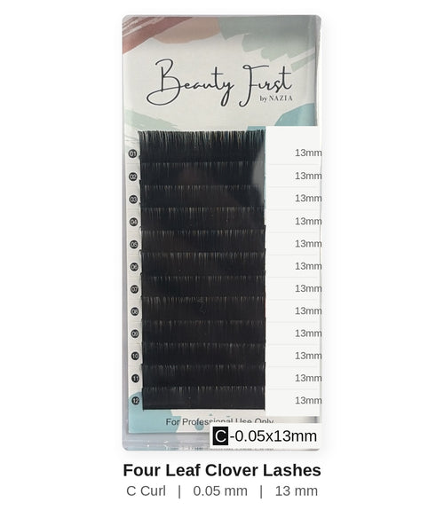 Beauty First Four Leaf Clover Lashes C curl 0.05 mm 13 mm lash tray