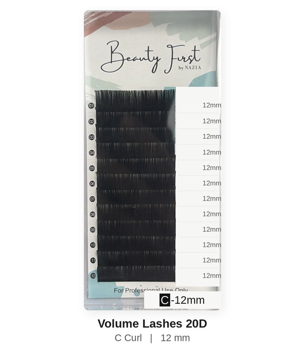 Beauty First Volume Lashes 20D C curl 12 mm lash tray