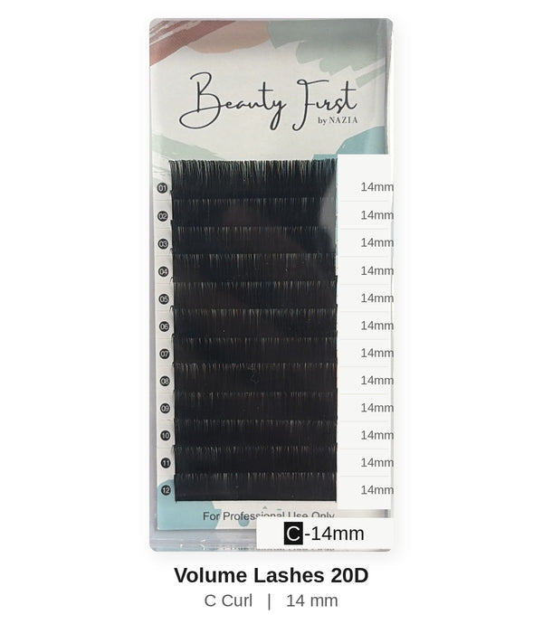 Beauty First Volume Lashes 20D C curl 14 mm lash tray