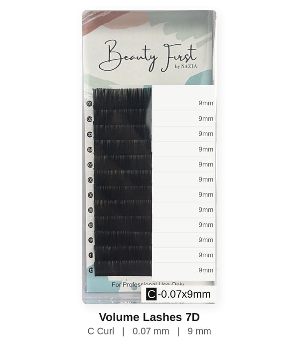 Beauty First Volume Lashes 7D C curl 0.07 mm 9 mm lash tray