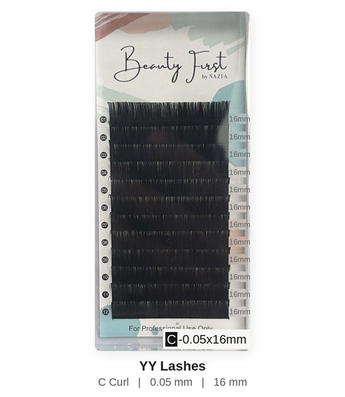 Beauty First YY Lashes C curl 0.05 mm 16 mm lash tray
