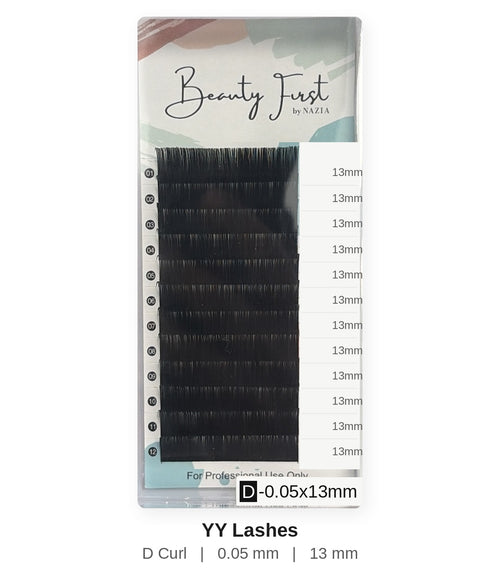 Beauty First YY Lashes D curl 0.05 mm 13 mm lash tray