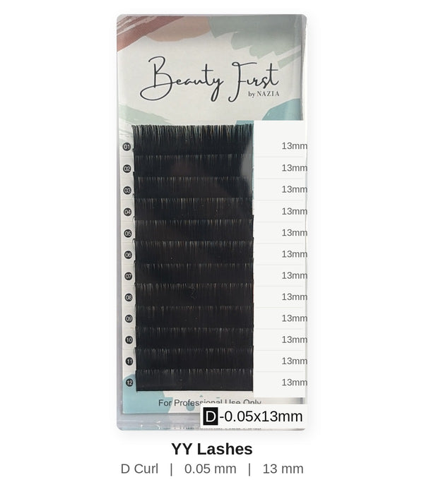 Beauty First YY Lashes D curl 0.05 mm 13 mm lash tray