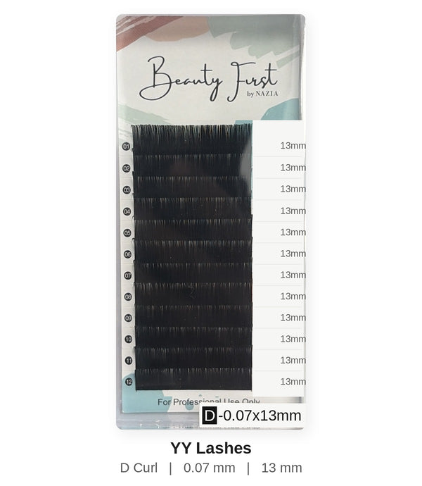 Beauty First YY Lashes D curl 0.07 mm 13 mm lash tray