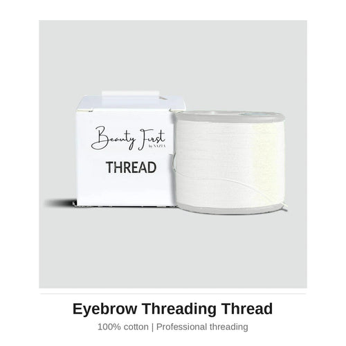 Beauty First eyebrow threading thread, white, 100% cotton