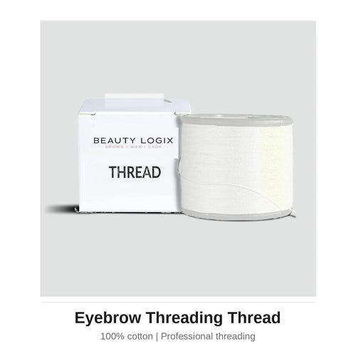 Beauty Logix eyebrow threading thread, white, 100% cotton
