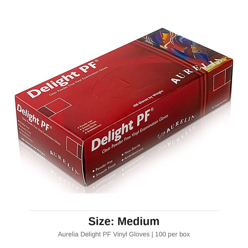 Aurelia Delight PF Vinyl Gloves Medium