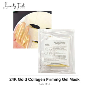 BEAUTY FIRST - 24K Gold Collagen Firming Gel Mask (Pack of 10)