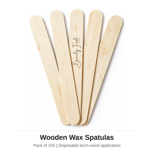 Beauty First Wooden Wax Spatulas (Pack of 100)