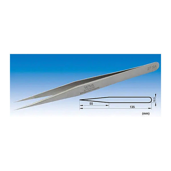 BF Straight Tweezers (Vetus 27-SA)